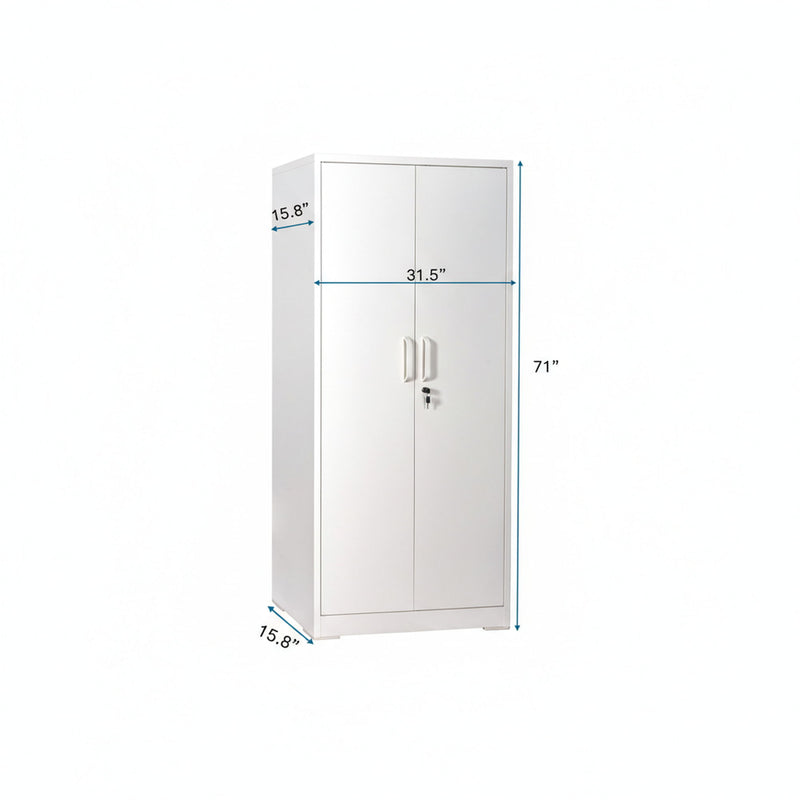 Ironclad - Storage Cabinet With Locking Doors And 4 Adjustable Shelves