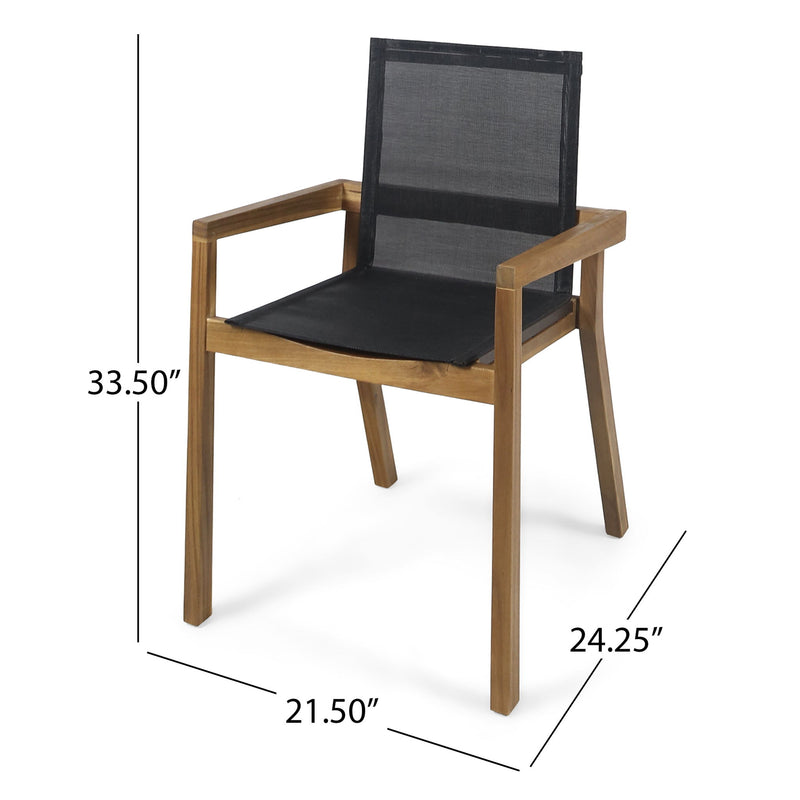 Belfast - Dining Chair With Acacia Wood Frame And Seating (Set of 2)