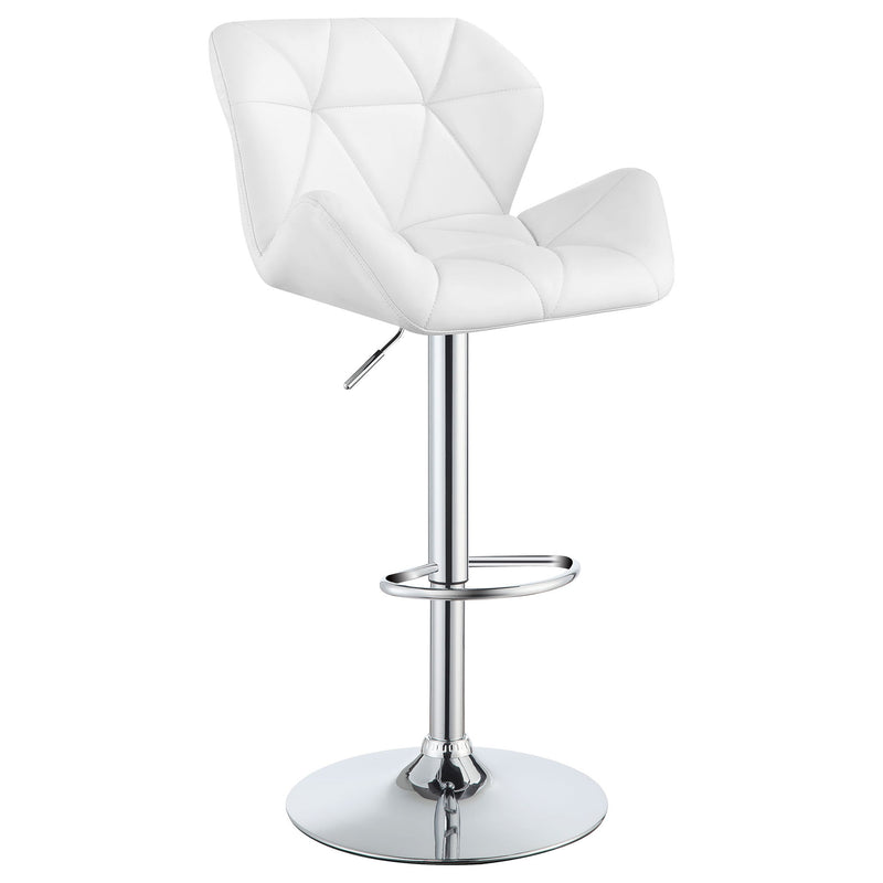 Kerwin - Upholstered Adjustable Bar Stool (Set of 2) - White