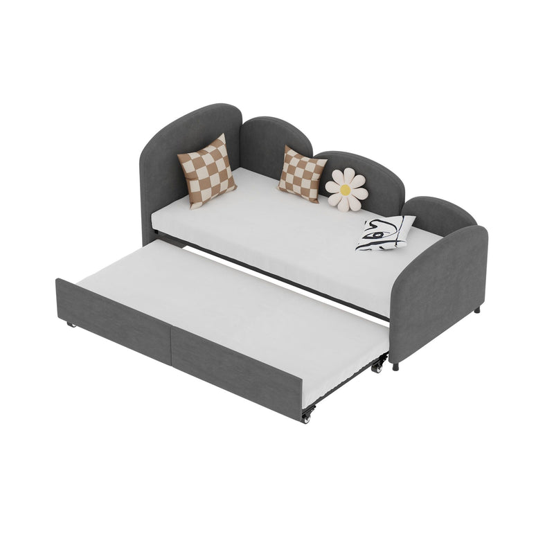 Modern Upholstered Daybed With Additional Bed Frame