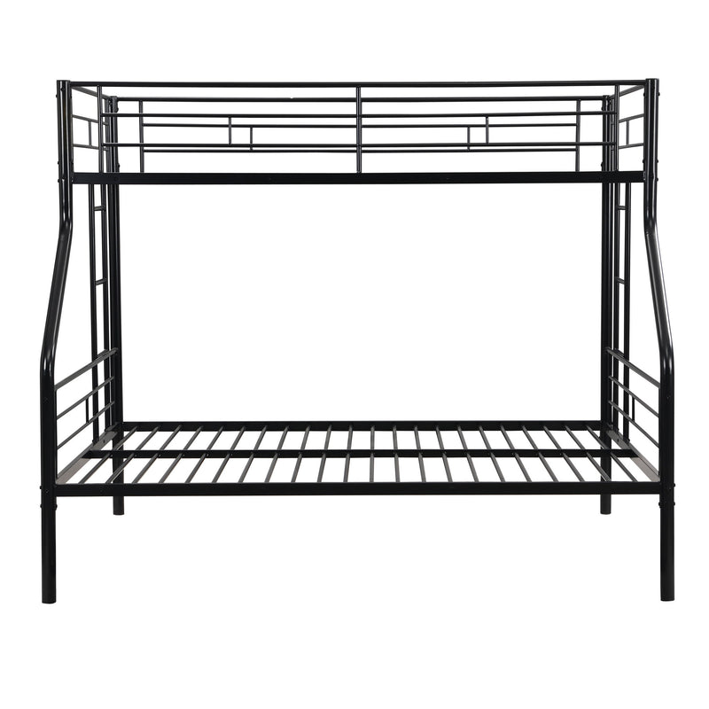 Twin Over Full Bunk Bed With Large Under-Bed Storage - Black