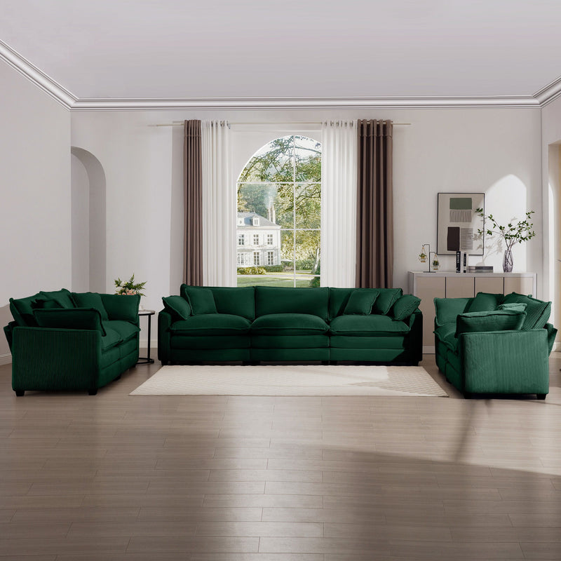 Elegant Oversized Sectional Sofa Set With Deep Seats And Flexible Layout