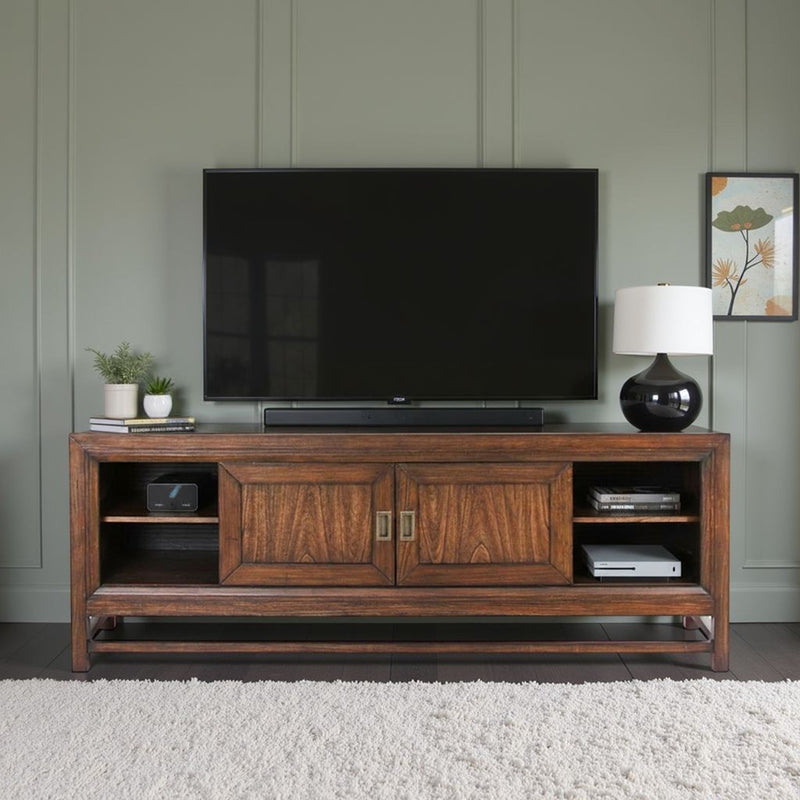TV Stand Console, For TVs Up To 85", 2 Tone - Brown