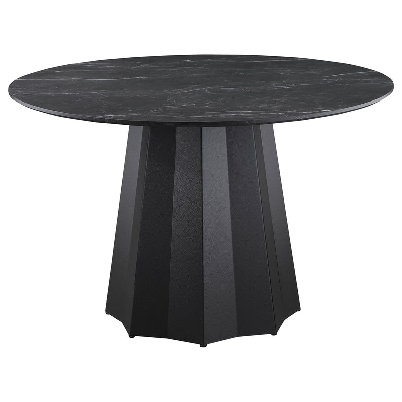 Dorgan - Round Dining Table - Black