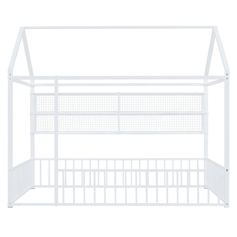 House Frame With Fence And Shelves