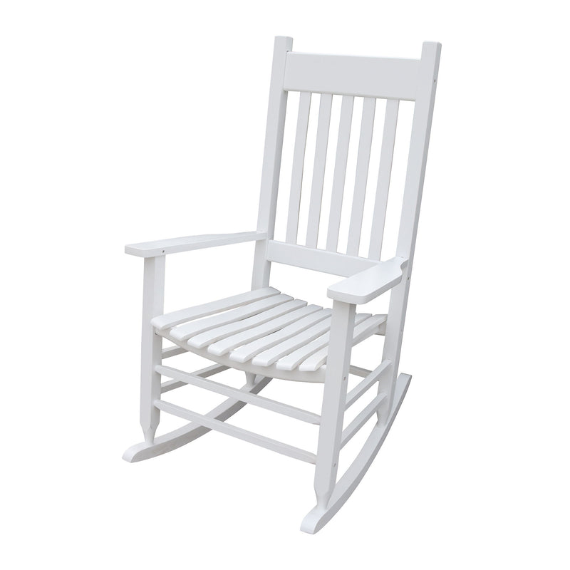 Classic Wooden Porch Rocker Chair Populus Wood Comfortable Design
