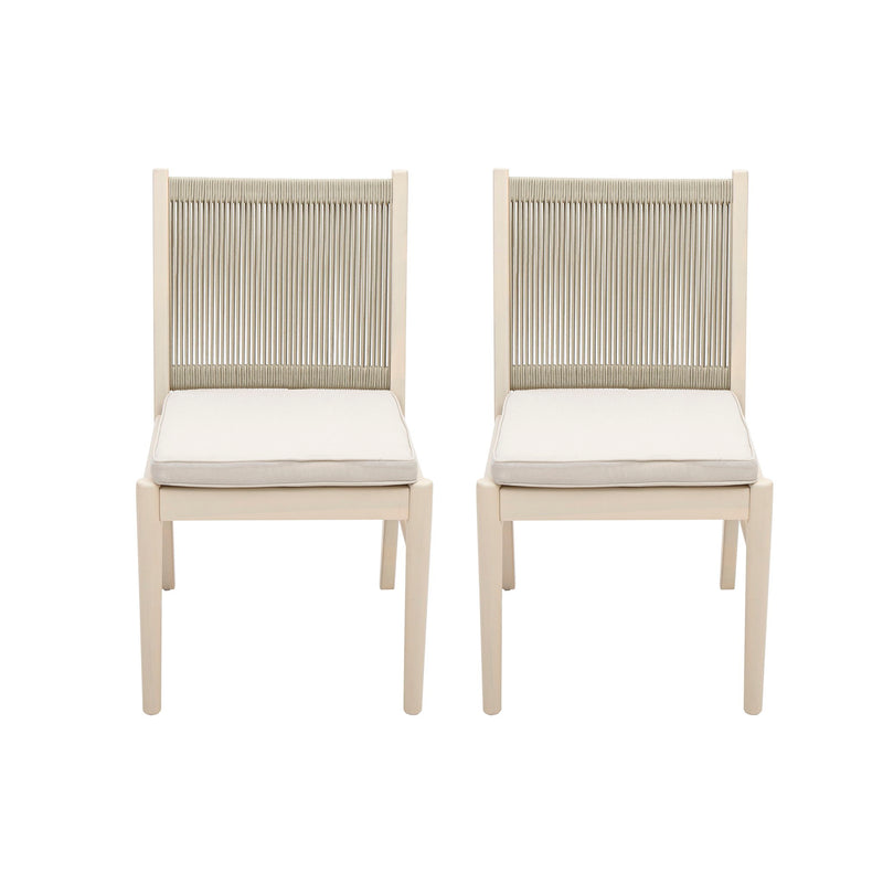 Cordoba - Dining Chair (Set of 2) Comfortable Armless Chairs - Beige