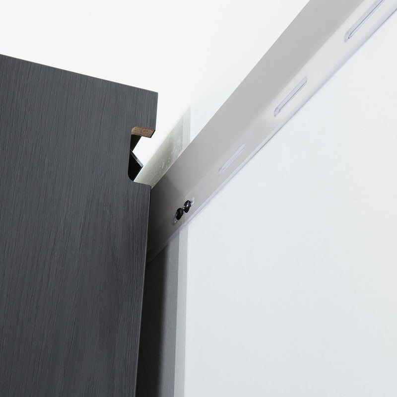 Astro Series - Wall Storage Cabinet With Soft Closing Drawers - Metallic Gray