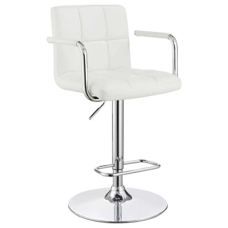 Letitia - Adjustable Height Bar Stool - White