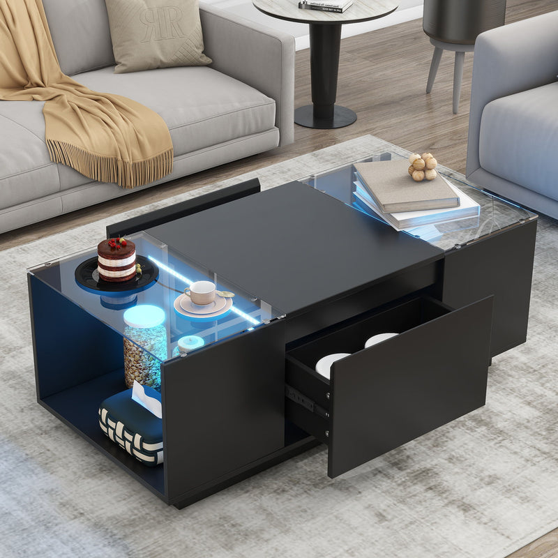 LED Coffee Table, Modern Center Table