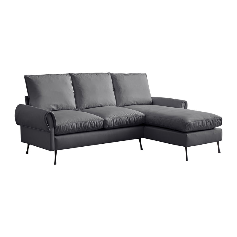Modern Sectional Technical L-Shaped Sofa Couch With Reversible Chaise Lounge