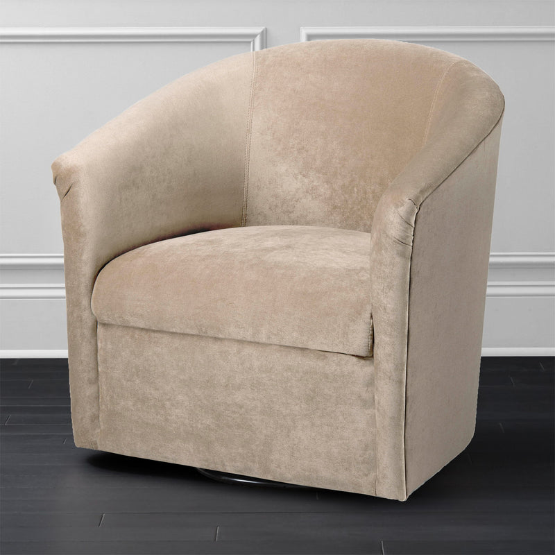Eden - Swivel Chair With Upholstery And Hardwood Frame
