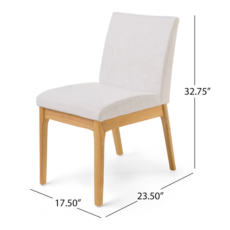 Contemporary Dining Chair SetWith Upholstered Fabric