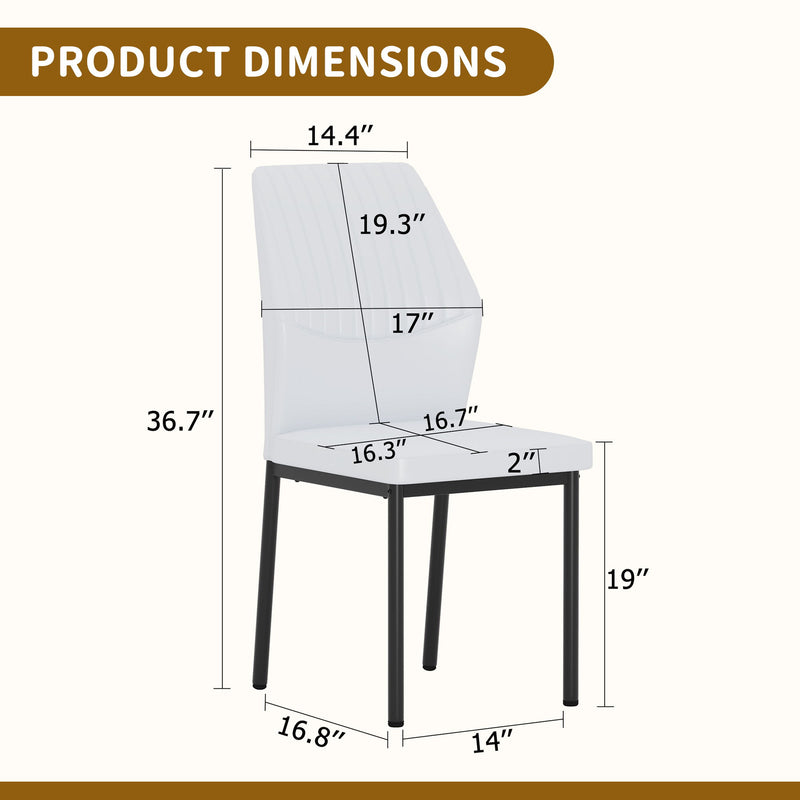 Ergonomic Simple Chair With Metal Leg