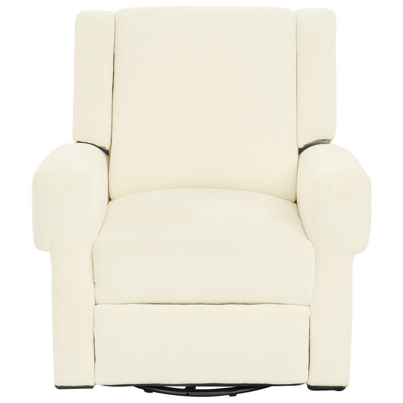 Manual Recliner Chair With Swivel Rocker Function, Dual Recline Angles