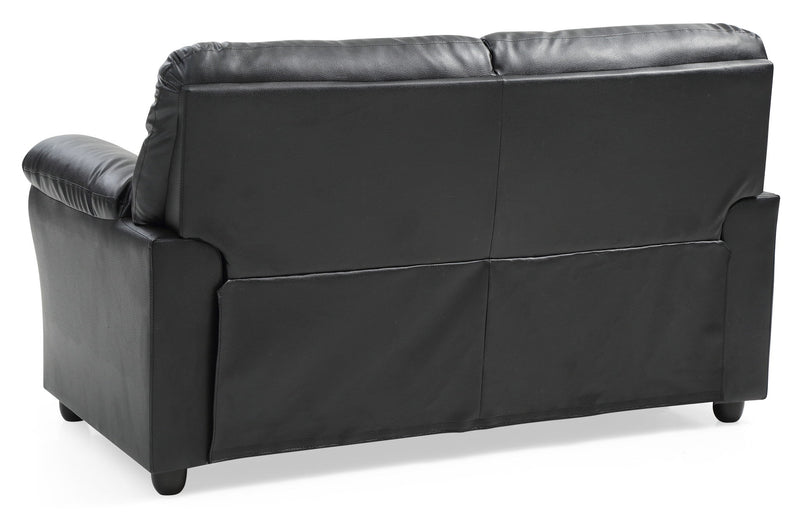 Padded Love Seat For Modern Living - Black