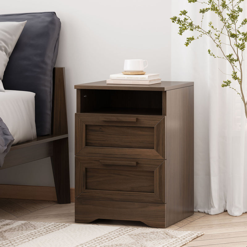 Broxon - Rustic Drawer Nightstand