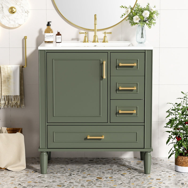 Traditional Bathroom Vanity Set With Soft Close Doors