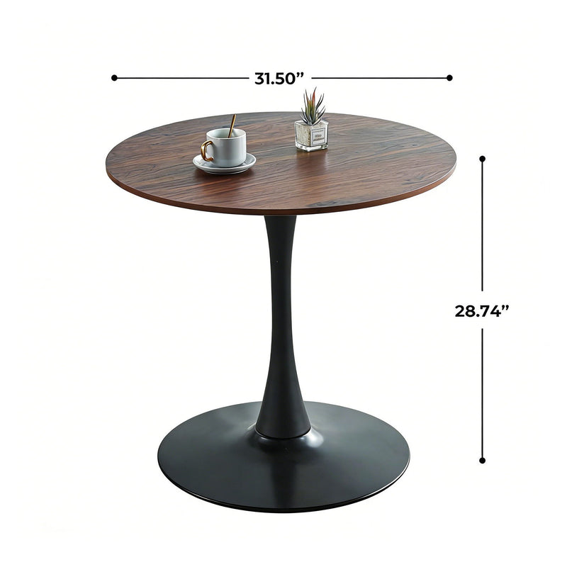 Mid-Century Tulip Table With Round Top, Pedestal Base