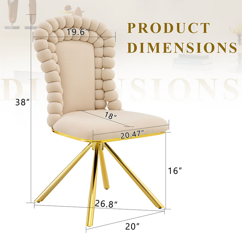 Puffy Bubble, Ball Chain Chair For Dining Room & Kitchen (Set of 2)