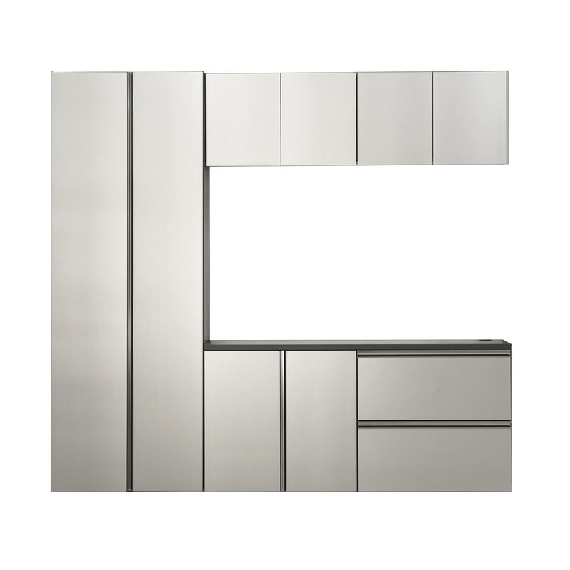 Nova Series - Garage Cabinet Set B With Soft Closing Mechanism - Metallic Gray