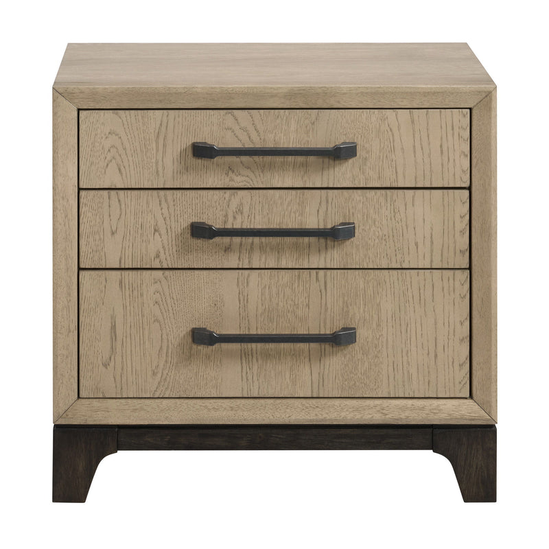 3 Drawer Nightstand With USB Charging Port - Brown