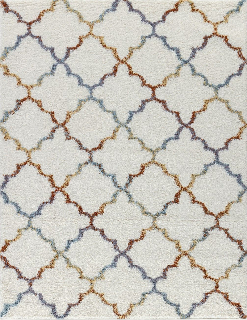 Loft Shag - 7'10" X 9'10" Shaggy Area Rug Polypropylene - Ivory