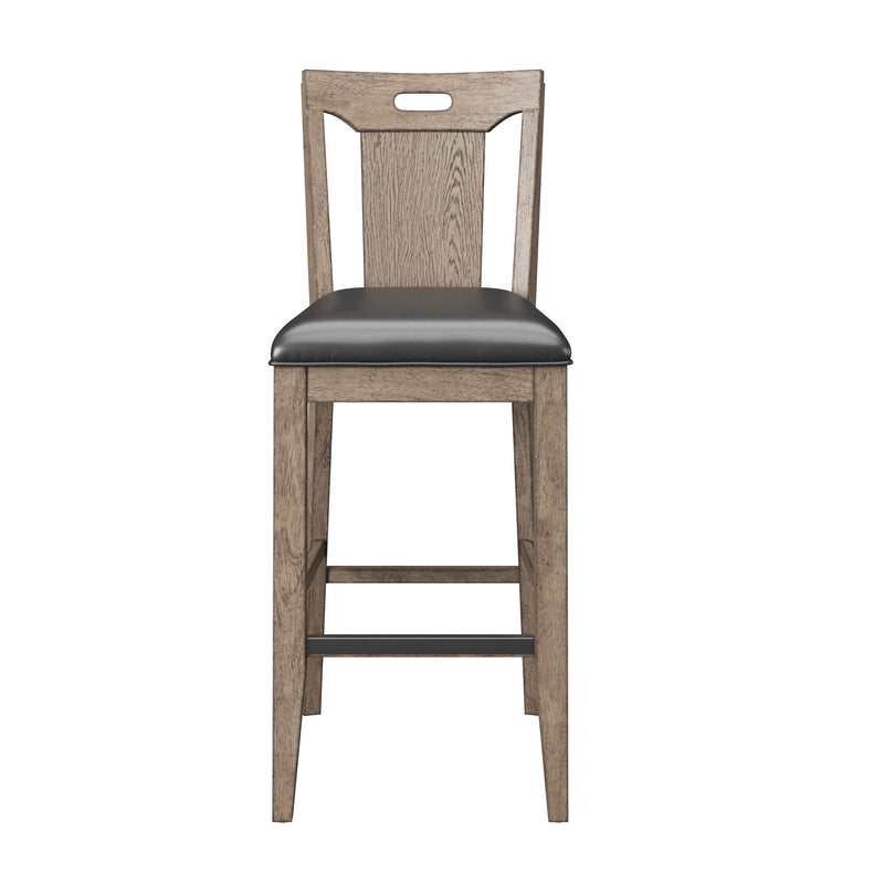 Slat Back Bar Stools (Set of 2) - Brown
