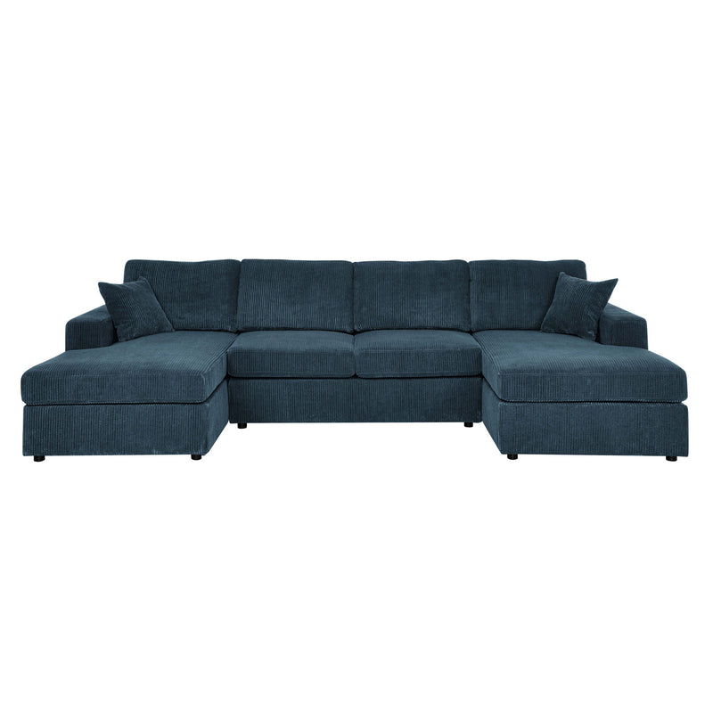 3 Piece Double Chaise Sectional Sofa