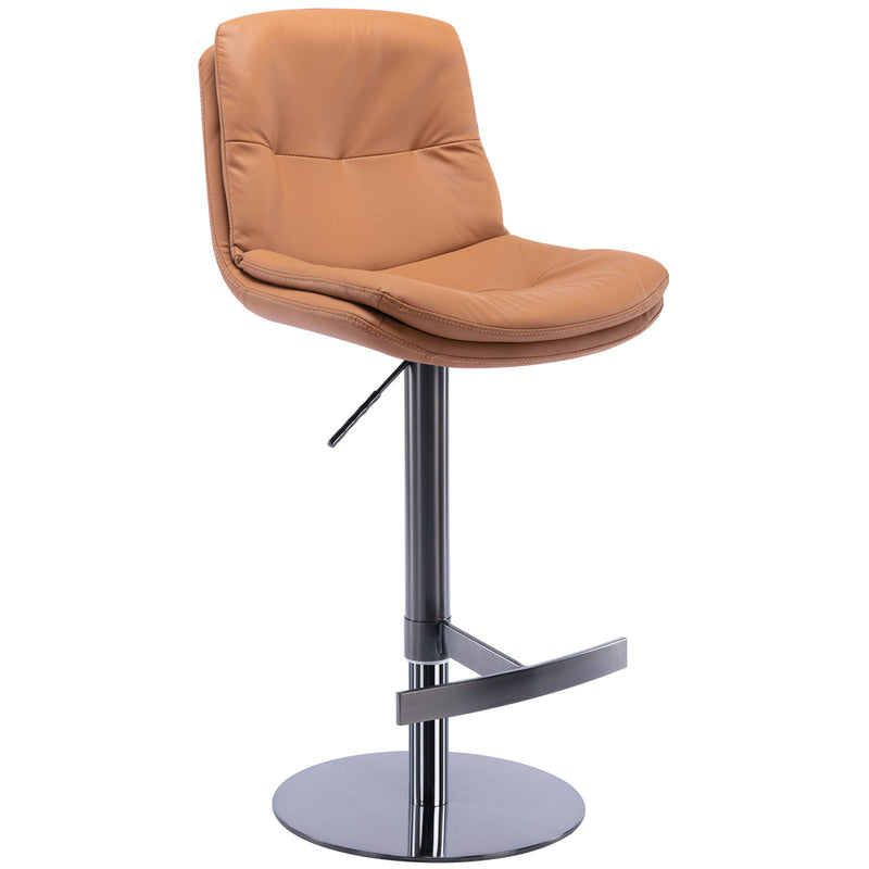 Swivel Bar Stool, Titanium Stainless Steel Base And Footrest, Grade, Bar Chair With Backrest