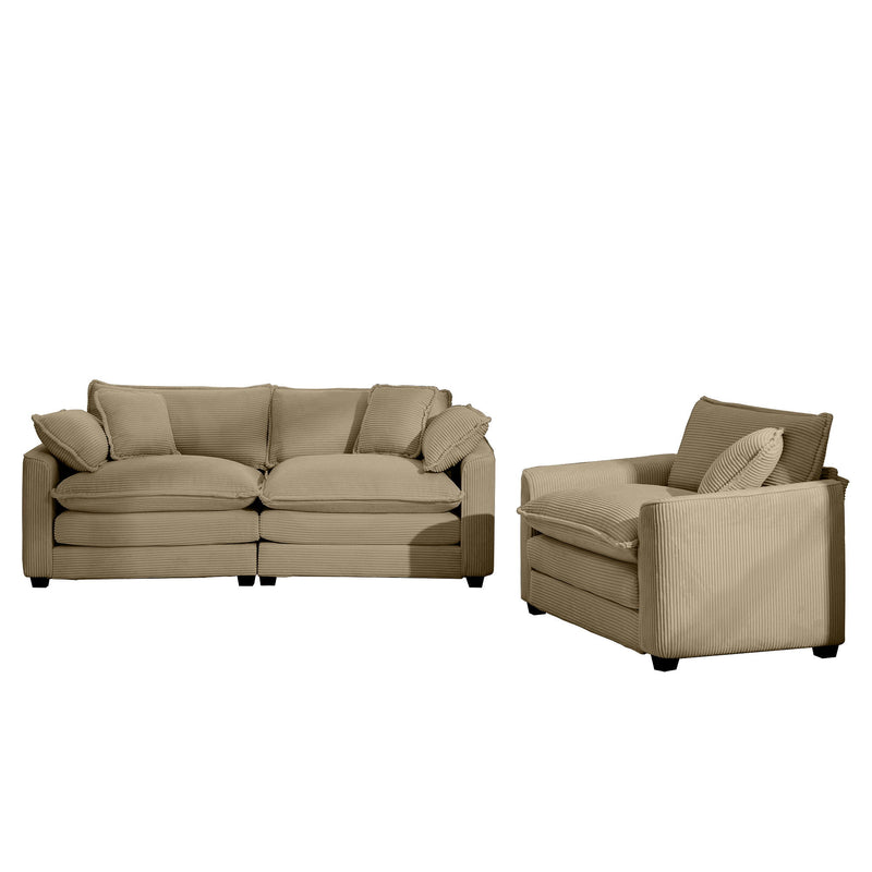 Elegant Oversized Sectional Sofa Set With Deep Seats And Flexible Layout