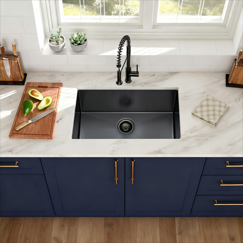 Undermount Kitchen Sink 16 Gauge Single Bowl Stainless Steel