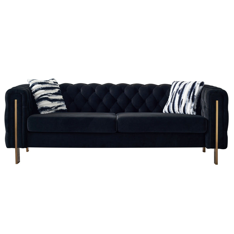 Chesterfield - Modern Tufted Living Room Sofa, 84.25''W Couch