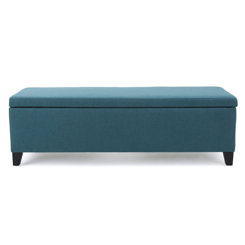 Contemporary Storage Ottoman Bench With Upholstery
