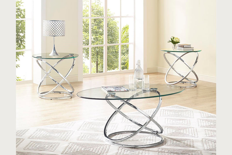 Cocktail Table Set - Chrome
