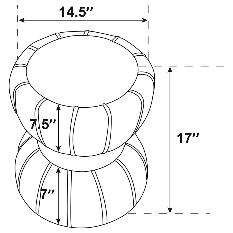 Round Upholstered Ottoman Pouf With y Soft Upholstery