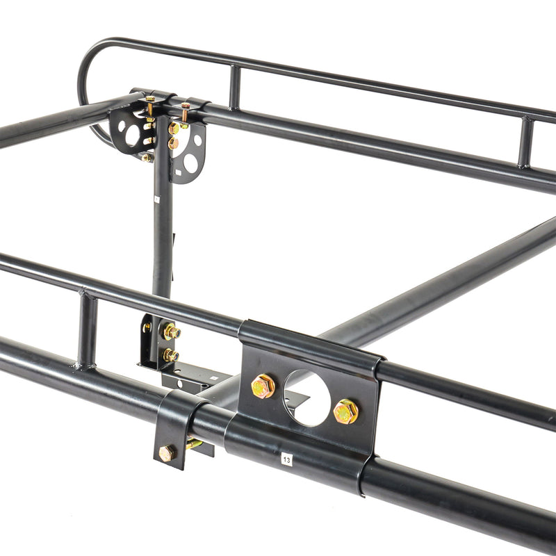 Universal Over Cab Truck Bed Rack For Kayak, Ladder, Surfboard, Lumber Adjustable Full Size Rack - Black