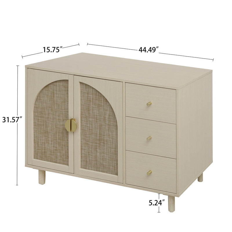 2 Door 3 Drawer Cabinet, Adjustable Storage System