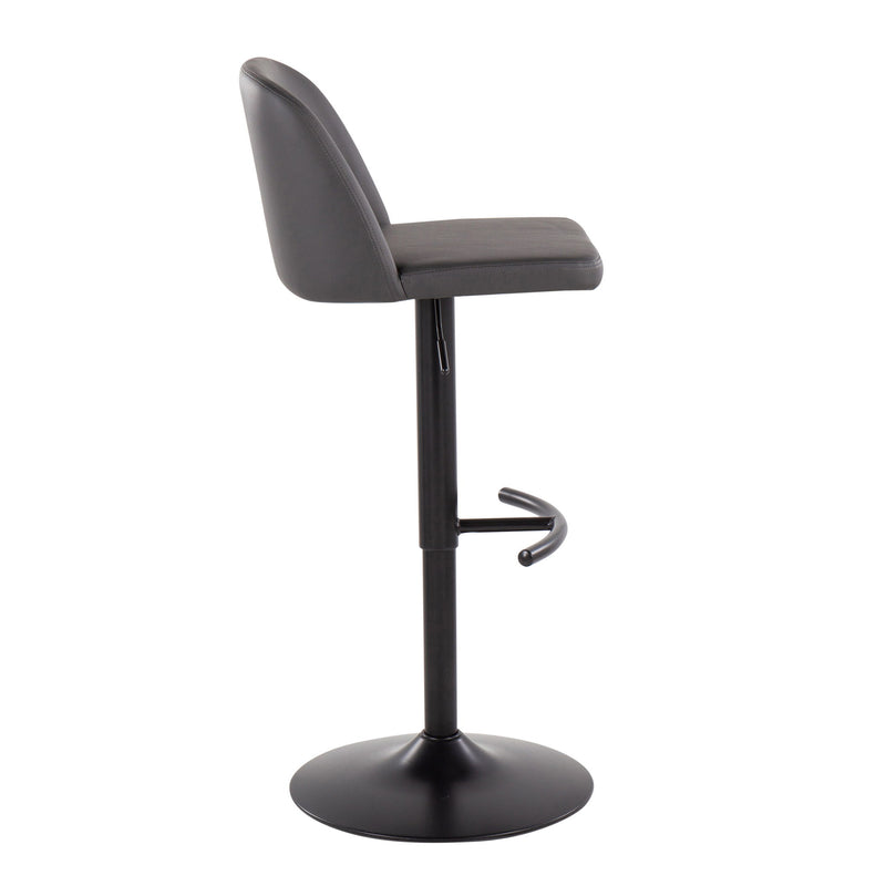 Toriano - Contemporary Adjustable Bar Stool With Rounded T Footrest (Set of 2)
