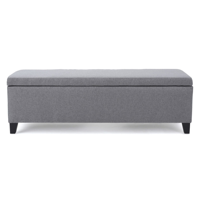 Contemporary Storage Ottoman Bench With Upholstery