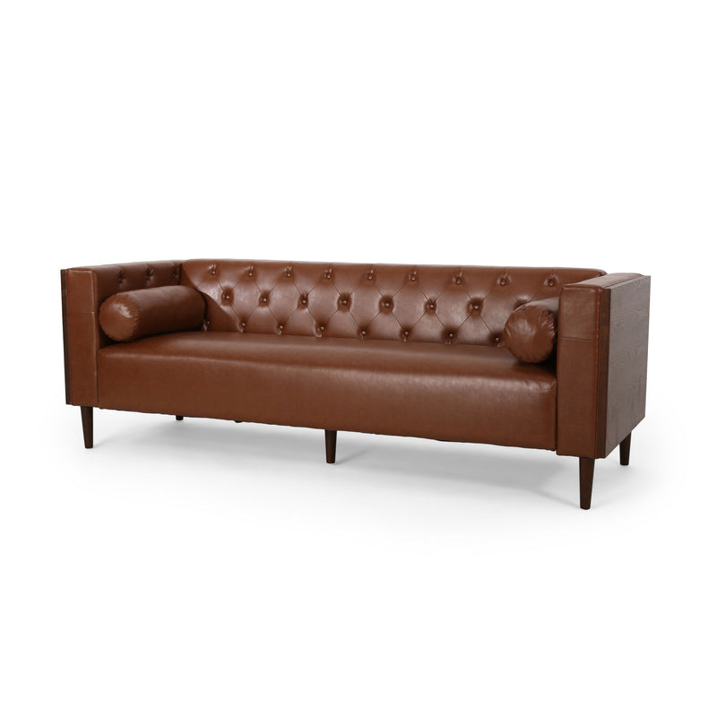 Contemporary 3 Seater Sofa With Tufted Design