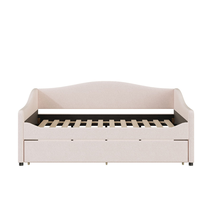 Upholstered Daybed With Light And Trundle