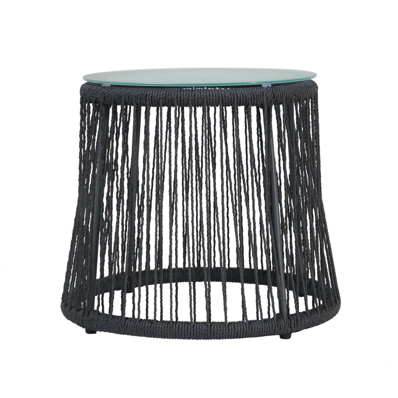 Boho Southport - Side Table With Glass Top