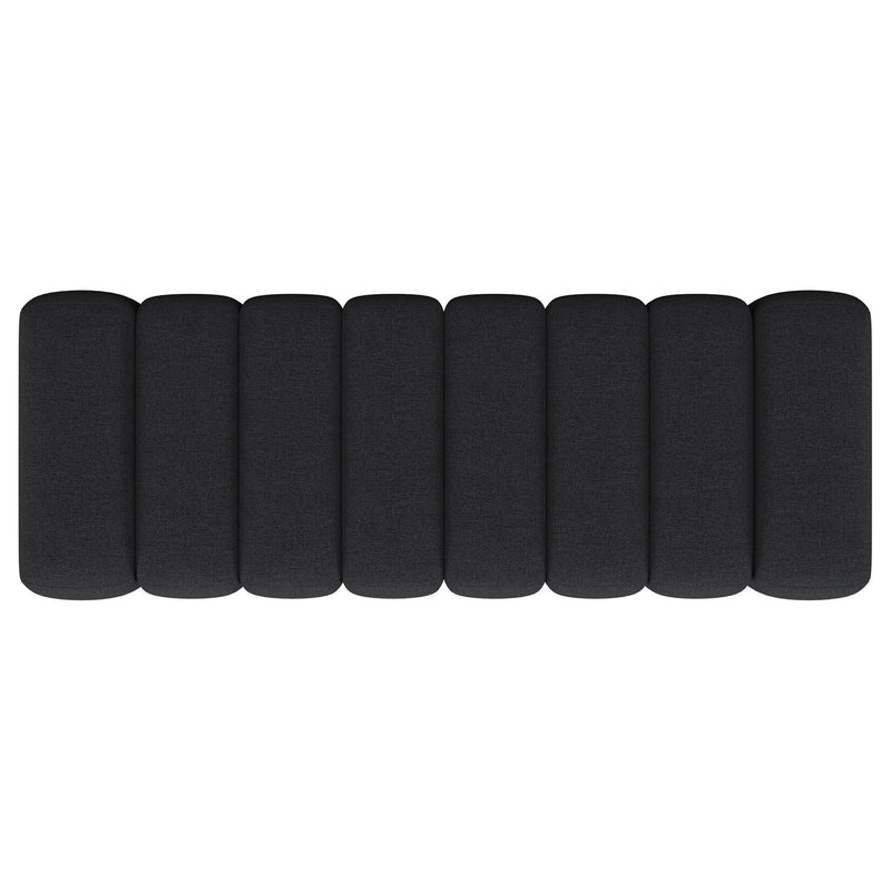 Modern Upholstered Tufted Accent Bench & Round Legs