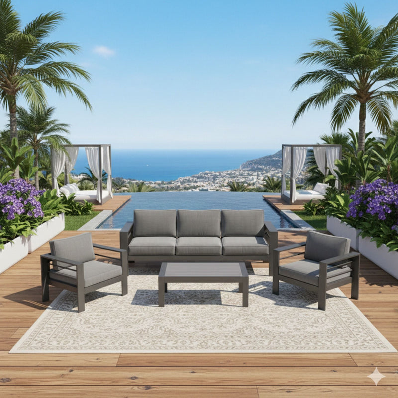 Outdoor Patio Set, All-Weather & Thick Cushions