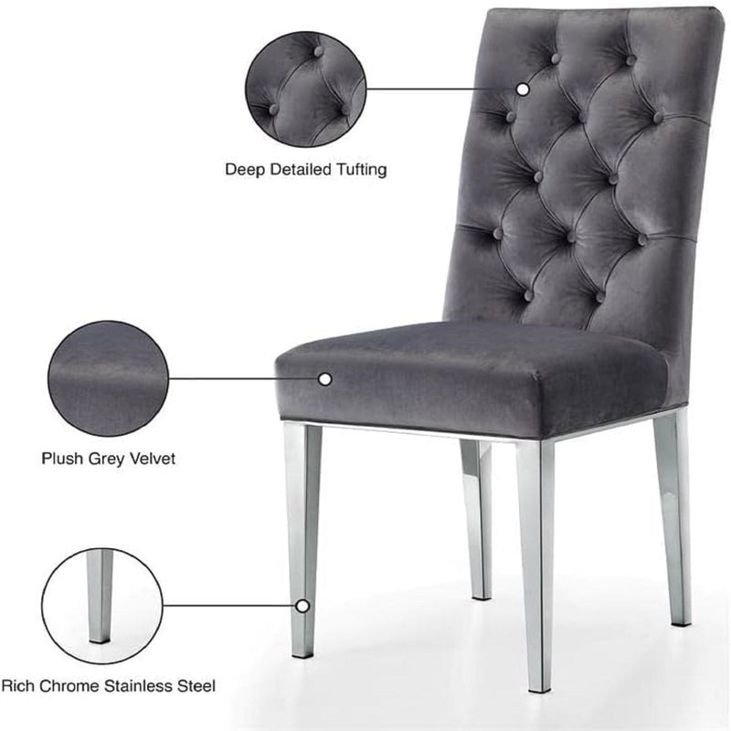 Modern Upholstered Tufted Dining Chair (Set of 2)