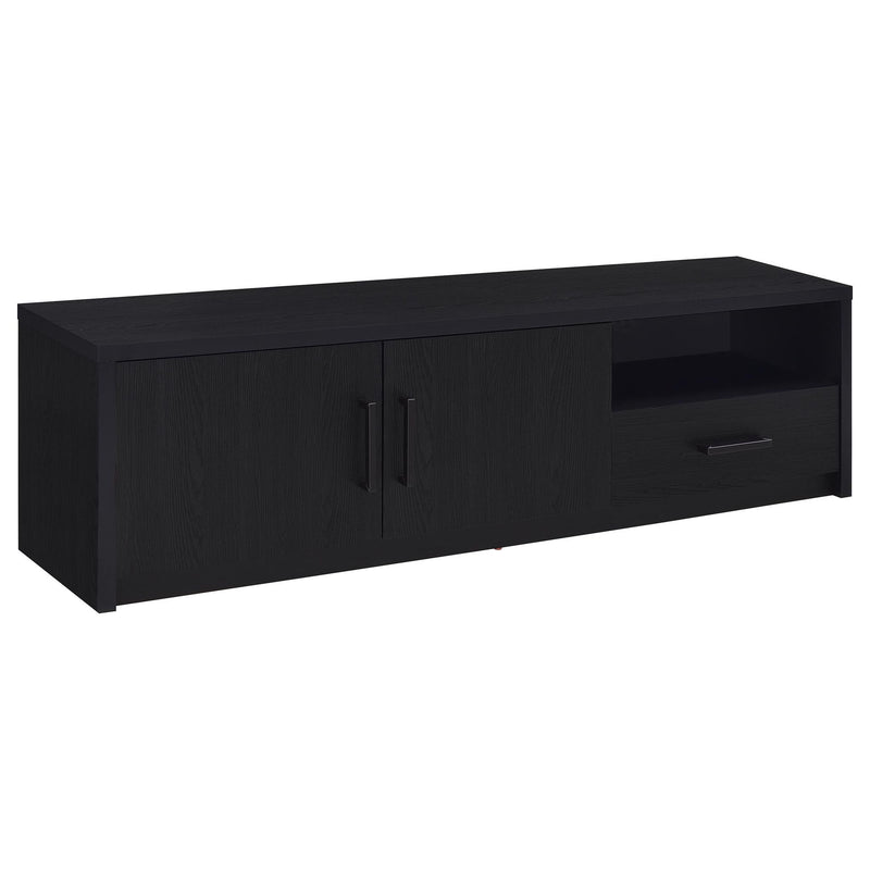 Ian - 2 Door TV Stand Media Console With Storage - Black