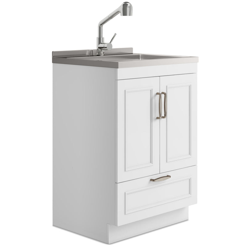 Cardinal - Laundry Cabinet With Faucet And Sink - White - Wood