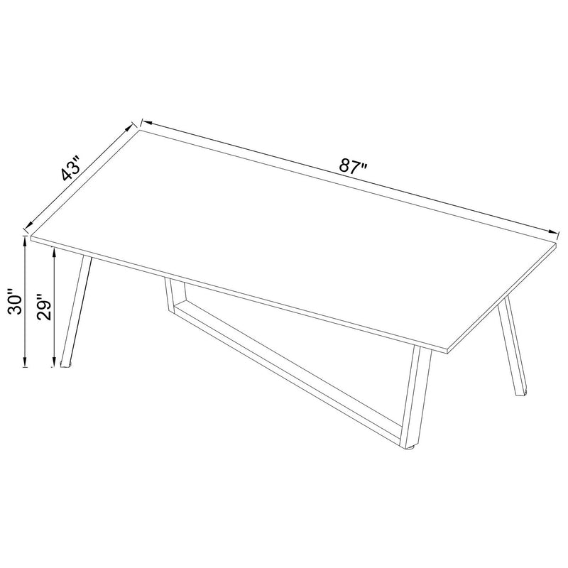 Vesper - Dining Rectangular Table - White Marble