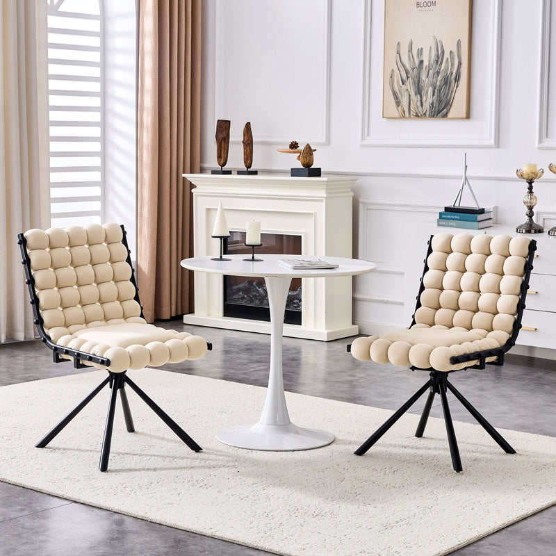 Puffy Bubble, Ball Chain Dining Chairs For Dining Room (Set of 2)